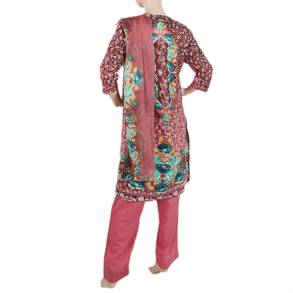 Khadde Printed Lawn 3 Piece Un-Stitched Suit - 003, Women, 3Pcs Shalwar Suit, United Textiles, Chase Value