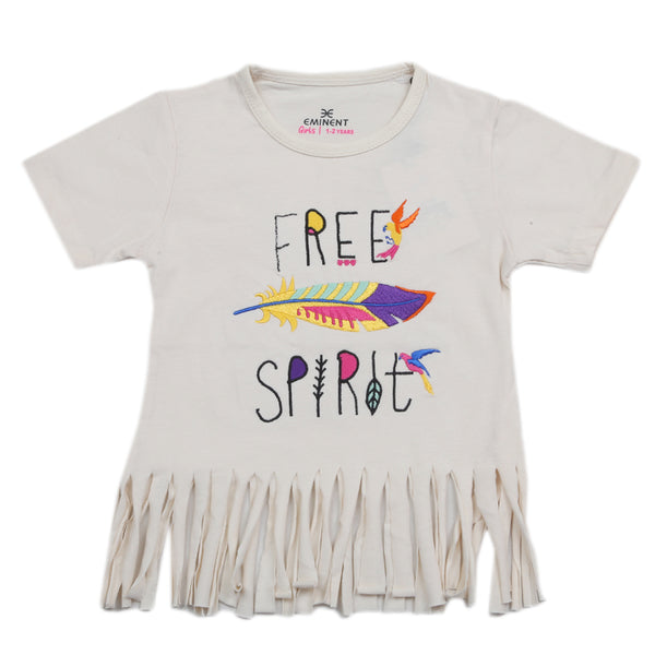 Eminent Girls Embroidered T-Shirt - Beige, Kids, Girls T-Shirts, Eminent, Chase Value