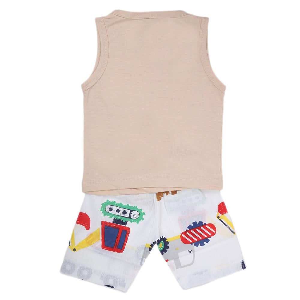 Boys Half Sleeves 2 Piece Suit - Fawn, Kids, Boys Sets And Suits, Chase Value, Chase Value