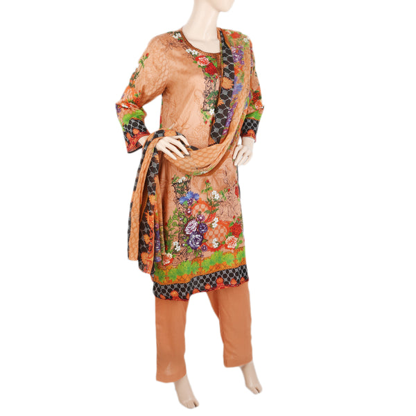 Khadde Printed Lawn 3 Piece Un-Stitched Suit - 007, Women, 3Pcs Shalwar Suit, United Textiles, Chase Value