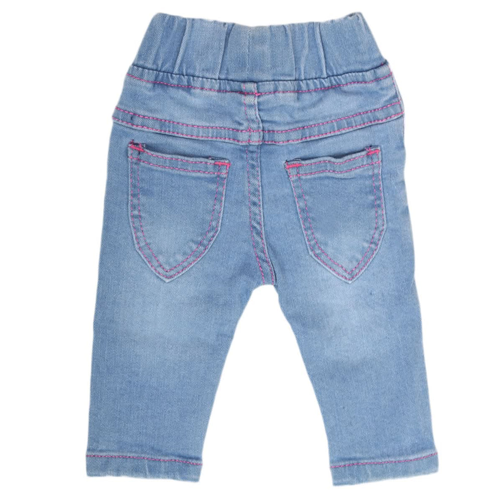 Newborn Girls pant Denim - Light Blue, Kids, New Born Girls Shorts Skirts And Pants, Chase Value, Chase Value