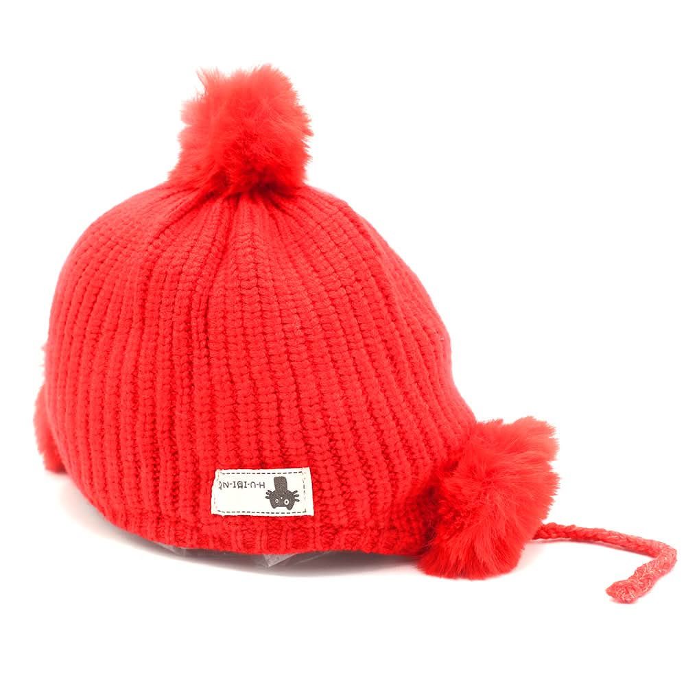 Kids Woolen Cap - Red, Girls Caps & Gloves, Chase Value, Chase Value
