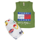 Boys Half Sleeves 2 Piece Suit - Green, Kids, Boys Sets And Suits, Chase Value, Chase Value