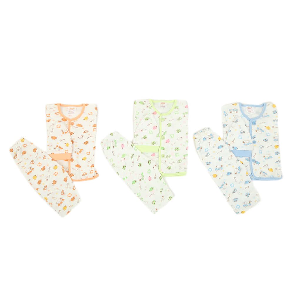 Newborn 3 Piece Jhabla Suit - Multi, Kids, NB Boys Sets And Suits, Kids, NB Girls Sets And Suits, Chase Value, Chase Value