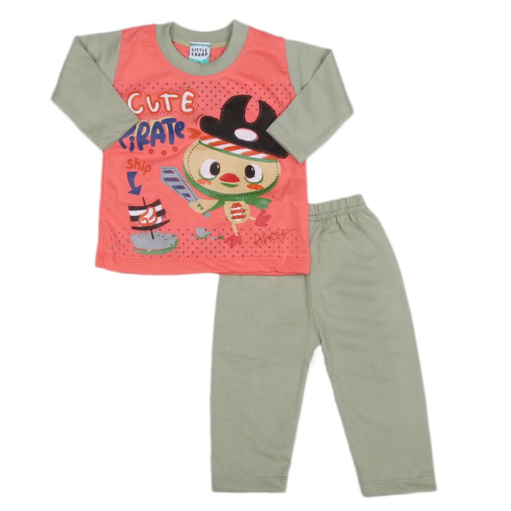 Boys Full Sleeves 2 Pcs Suit - Green, Kids, Boys Sets And Suits, Chase Value, Chase Value