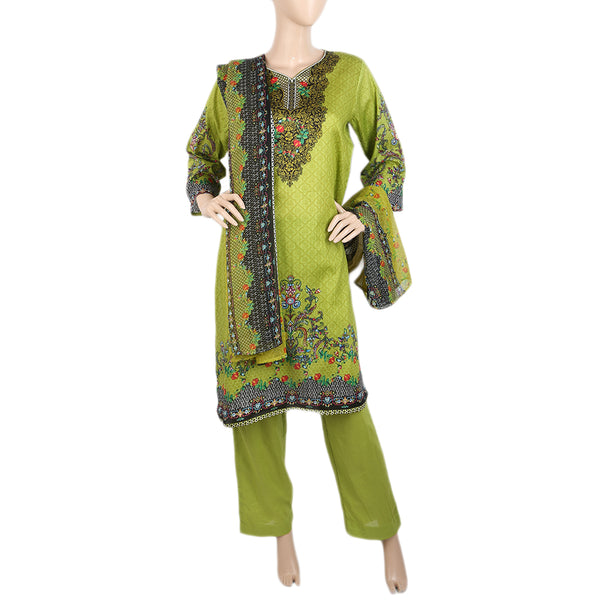 Khadde Printed Lawn 3 Piece Un-Stitched Suit - 001, Women, 3Pcs Shalwar Suit, United Textiles, Chase Value