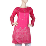 Women's Cotton Plain Kurti - Pink, Women, Ready Kurtis, Chase Value, Chase Value