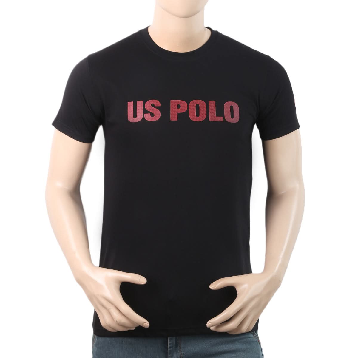 Men's Printed Half Sleeves T-Shirt - Black, Men, T-Shirts And Polos, Chase Value, Chase Value