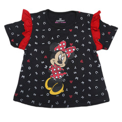 Eminent Girls Mickey Print  T-Shirt D2 - Black, Kids, Girls T-Shirts, Eminent, Chase Value