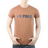 Men's Printed Half Sleeves T-Shirt - Brown, Men, T-Shirts And Polos, Chase Value, Chase Value