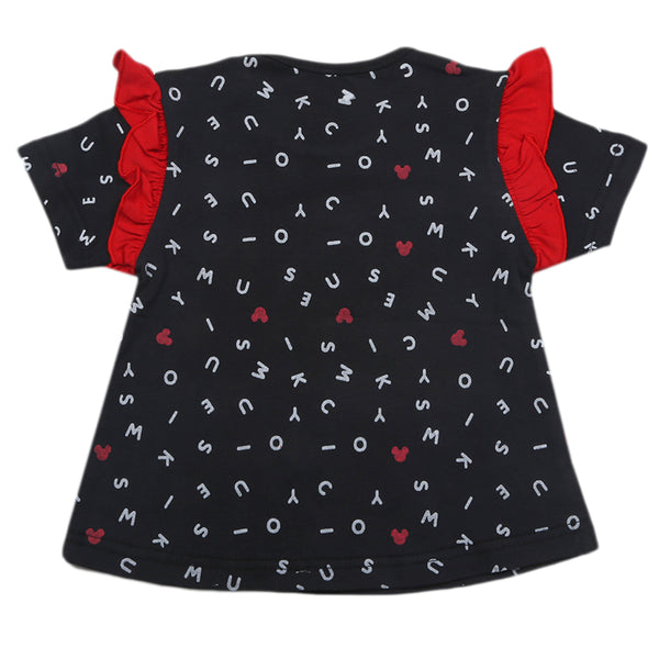 Eminent Girls Mickey Print  T-Shirt D2 - Black, Kids, Girls T-Shirts, Eminent, Chase Value