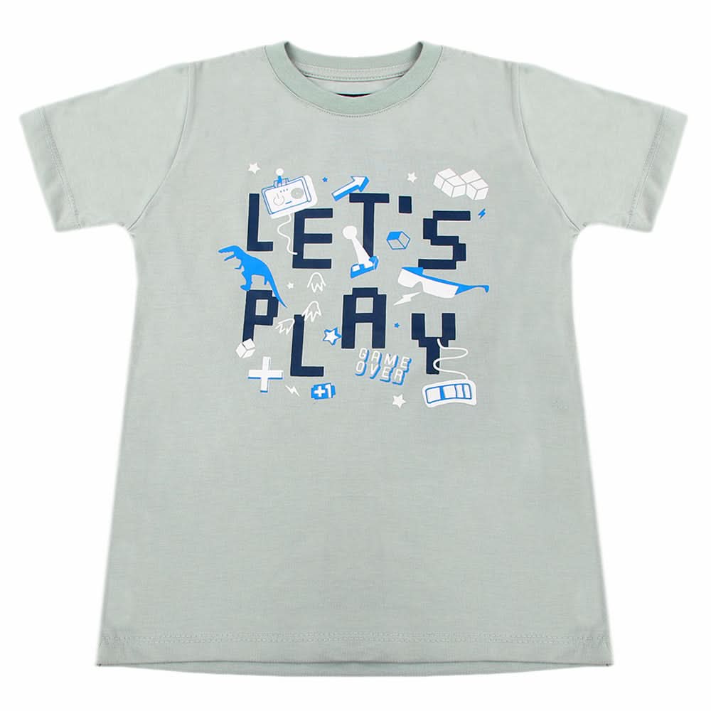 Boys Half Sleeves T-Shirt - Light Grey, Boys T-Shirts, Chase Value, Chase Value