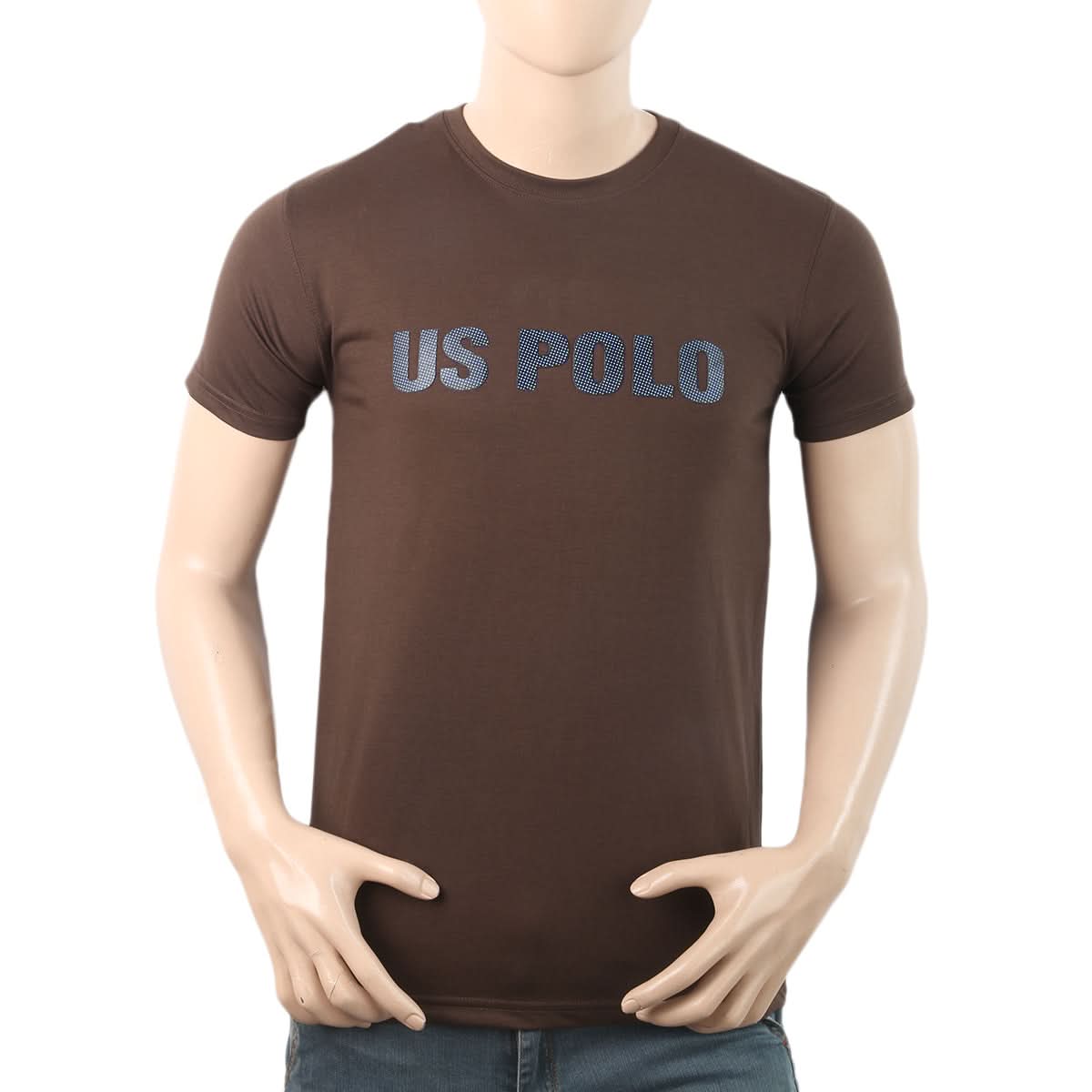 Men's Printed Half Sleeves T-Shirt - Coffee, Men, T-Shirts And Polos, Chase Value, Chase Value