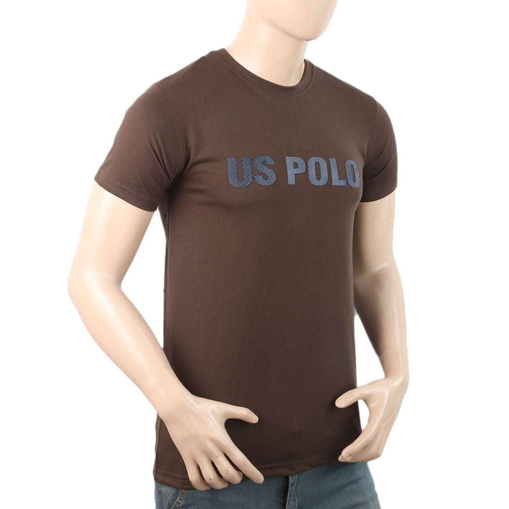 Men's Printed Half Sleeves T-Shirt - Coffee, Men, T-Shirts And Polos, Chase Value, Chase Value