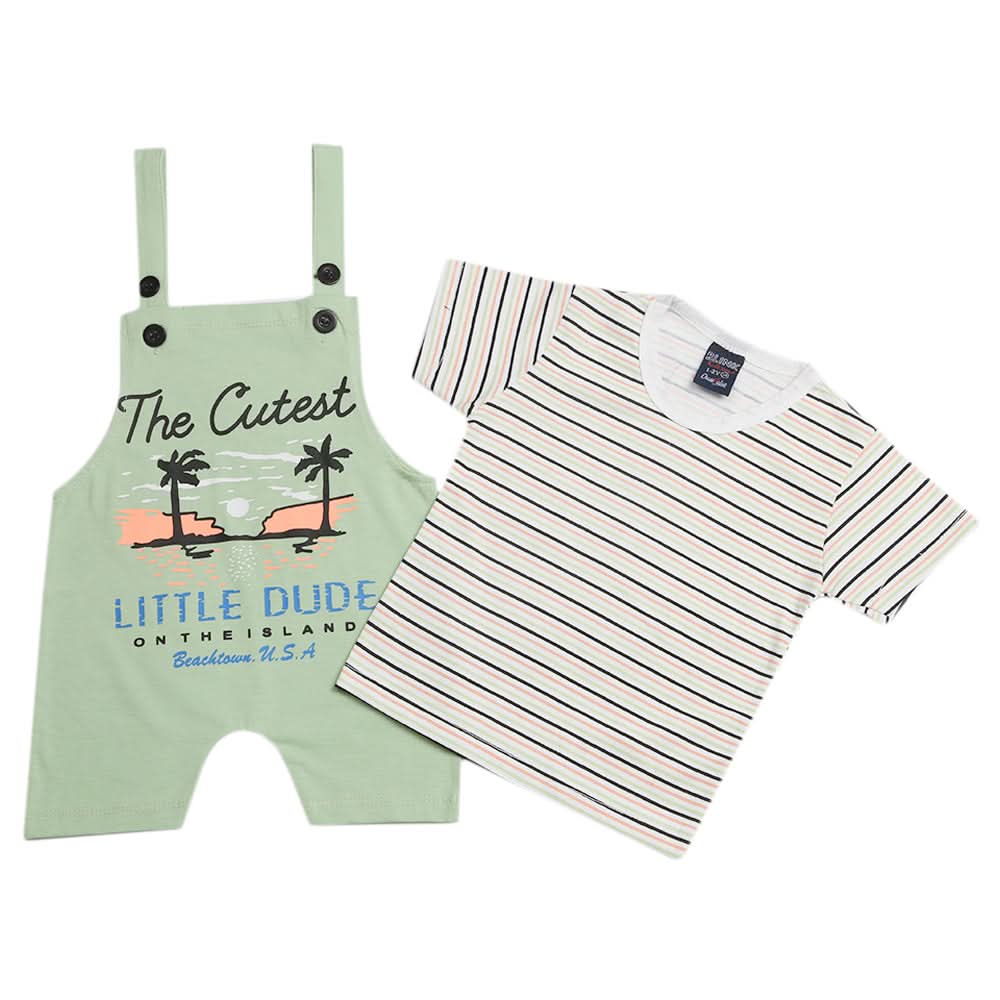 Boys Half Sleeves Romper - Green, Kids, Boys Sets And Suits, Chase Value, Chase Value