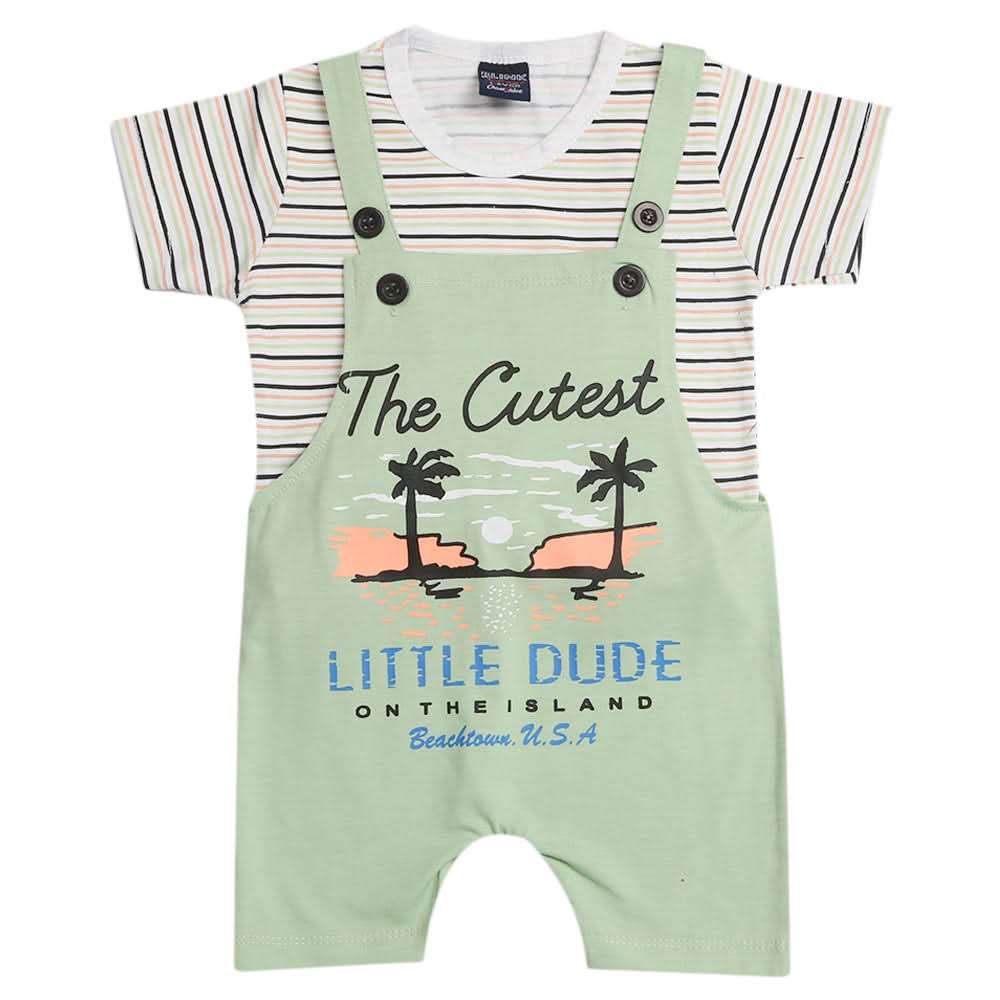 Boys Half Sleeves Romper - Green, Kids, Boys Sets And Suits, Chase Value, Chase Value