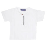 Newborn Casual Club Chambray Half Sleeves Shirt - White, Kids, NB Boys Shirts And T-Shirts, Chase Value, Chase Value