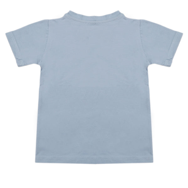 Eminent Boy's Half Sleeves Chest Print T-Shirt - Steel Blue, Kids, Boys T-Shirts, Eminent, Chase Value