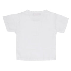 Newborn Casual Club Chambray Half Sleeves Shirt - White, Kids, NB Boys Shirts And T-Shirts, Chase Value, Chase Value