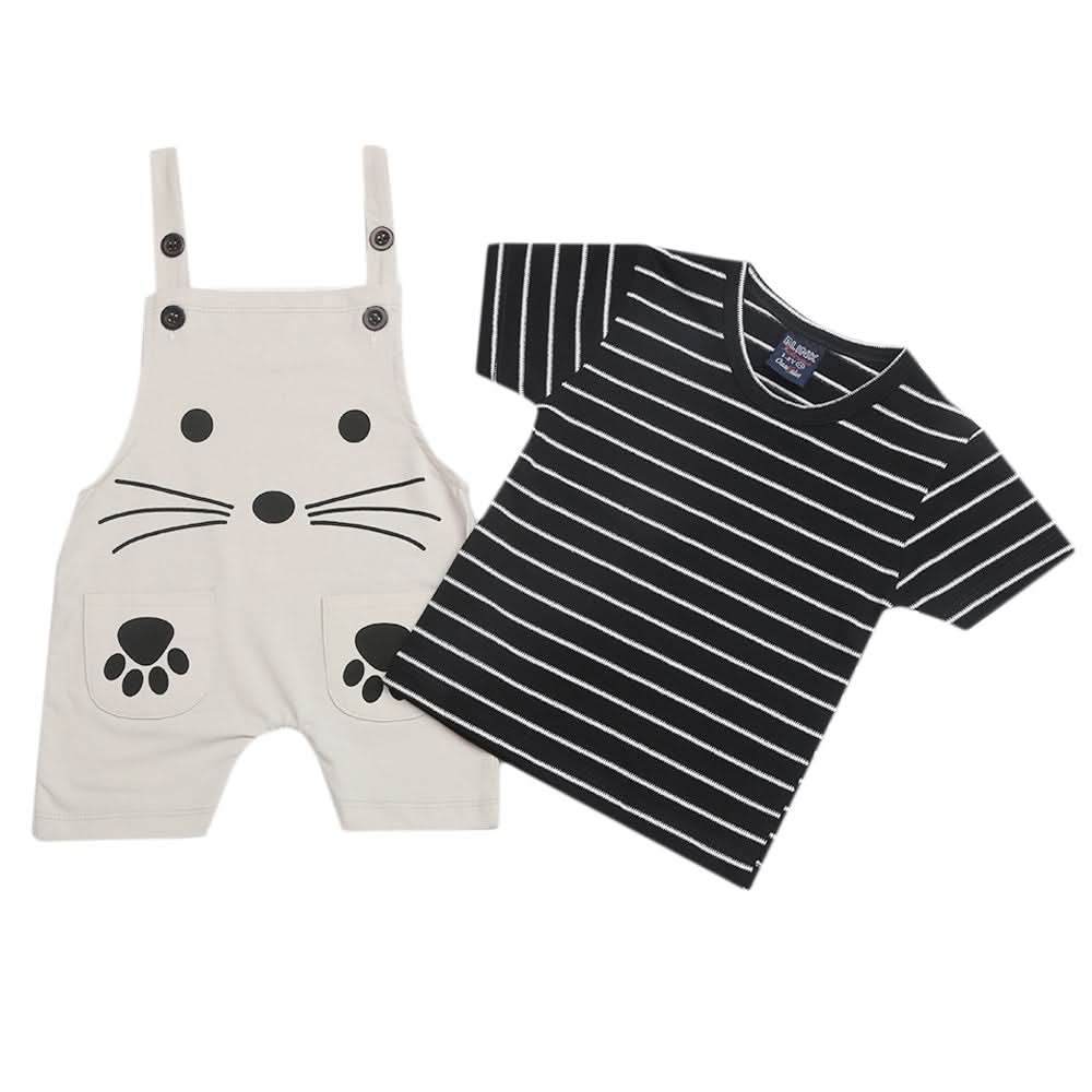 Boys Half Sleeves Romper - Light Grey, Kids, Boys Sets And Suits, Chase Value, Chase Value