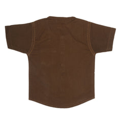 Newborn Casual Club Chambray Half Sleeves Shirt - Coffee, Kids, NB Boys Shirts And T-Shirts, Chase Value, Chase Value