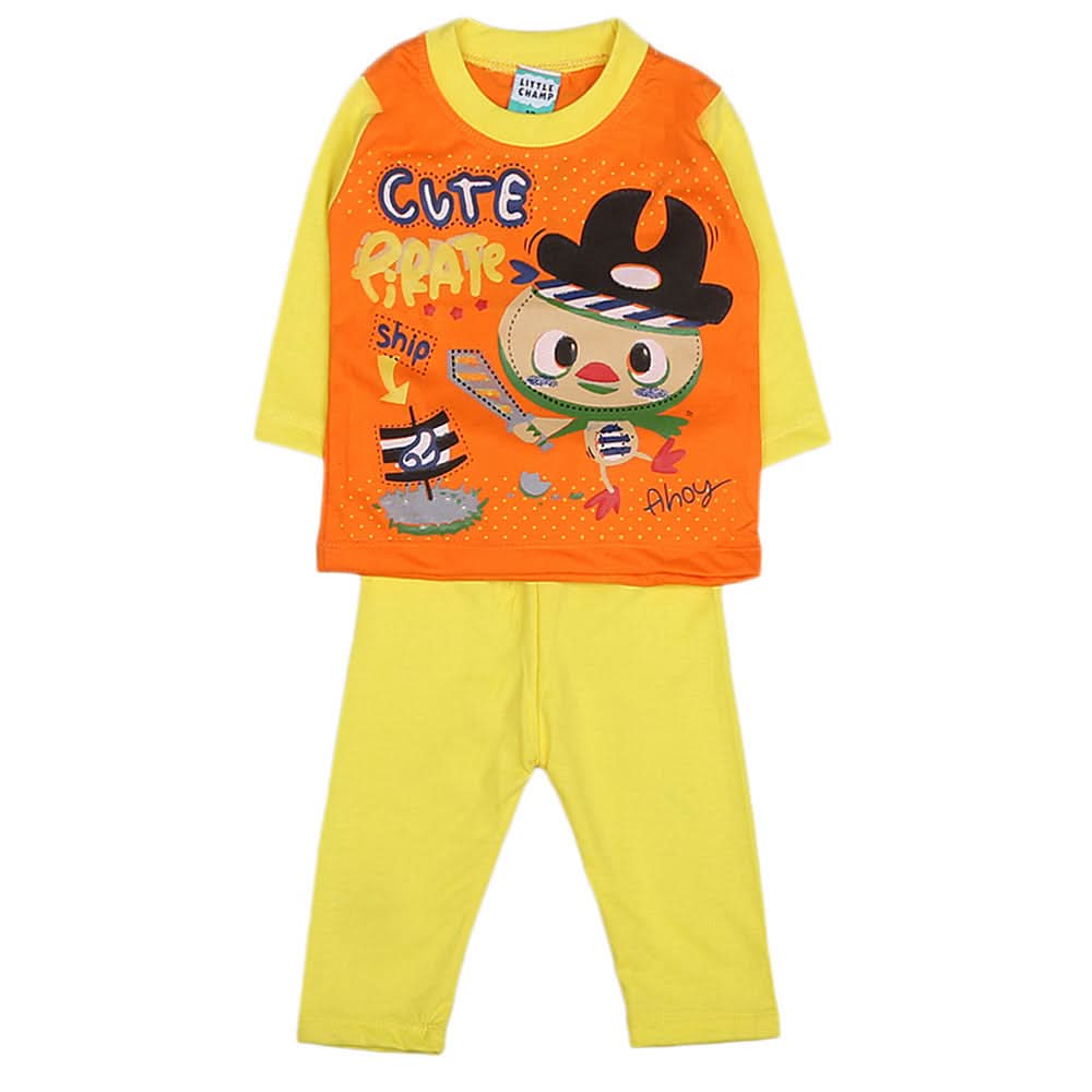 Boys Full Sleeves 2 Pcs Suit - Yellow, Kids, Boys Sets And Suits, Chase Value, Chase Value