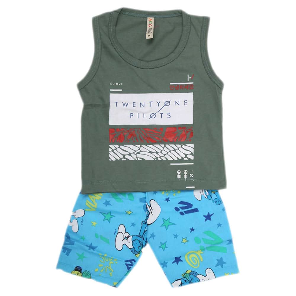 Boys Sando 2 Piece Suit - Green, Kids, Boys Sets And Suits, Chase Value, Chase Value
