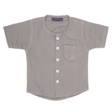Newborn Casual Club Chambray Half Sleeves Shirt - Grey, Kids, NB Boys Shirts And T-Shirts, Chase Value, Chase Value
