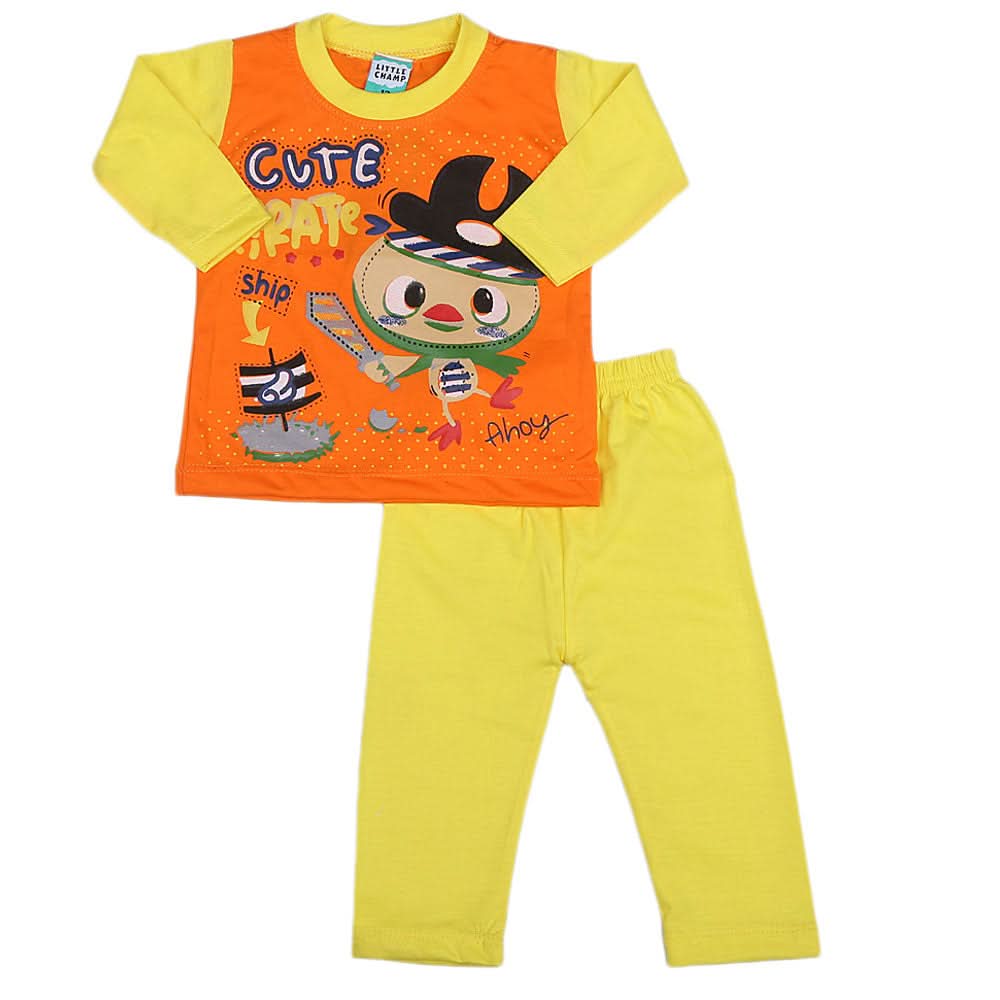 Boys Full Sleeves 2 Pcs Suit - Yellow, Kids, Boys Sets And Suits, Chase Value, Chase Value