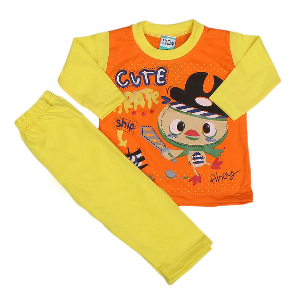 Boys Full Sleeves 2 Pcs Suit - Yellow, Kids, Boys Sets And Suits, Chase Value, Chase Value