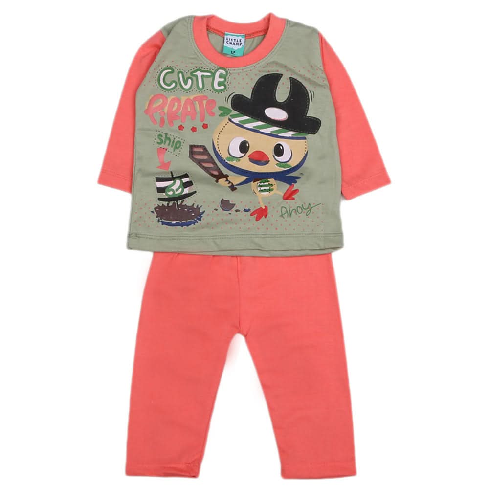 Boys Full Sleeves 2 Pcs Suit - Pink, Kids, Boys Sets And Suits, Chase Value, Chase Value