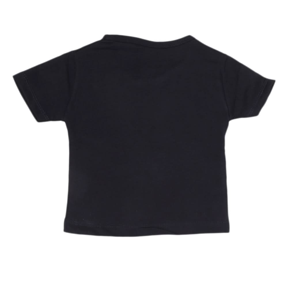 Newborn Boys Printed Half Sleeves T-Shirt - Navy Blue, Kids, NB Boys Shirts And T-Shirts, Chase Value, Chase Value