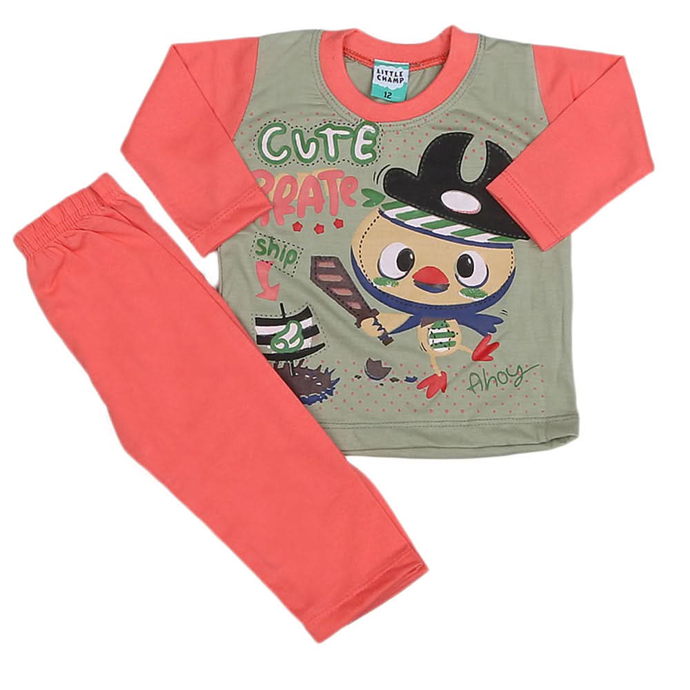 Boys Full Sleeves 2 Pcs Suit - Pink, Kids, Boys Sets And Suits, Chase Value, Chase Value
