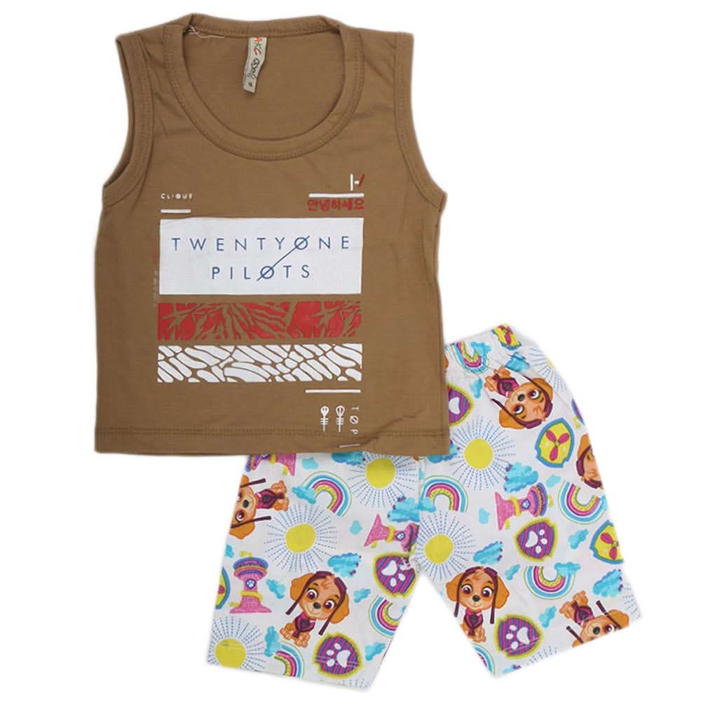 Boys Sando 2 Piece Suit - Khaki, Kids, Boys Sets And Suits, Chase Value, Chase Value