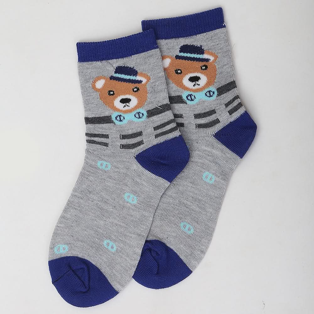 Boys Fancy Socks - Light Grey, Kids, Boys Socks, Chase Value, Chase Value