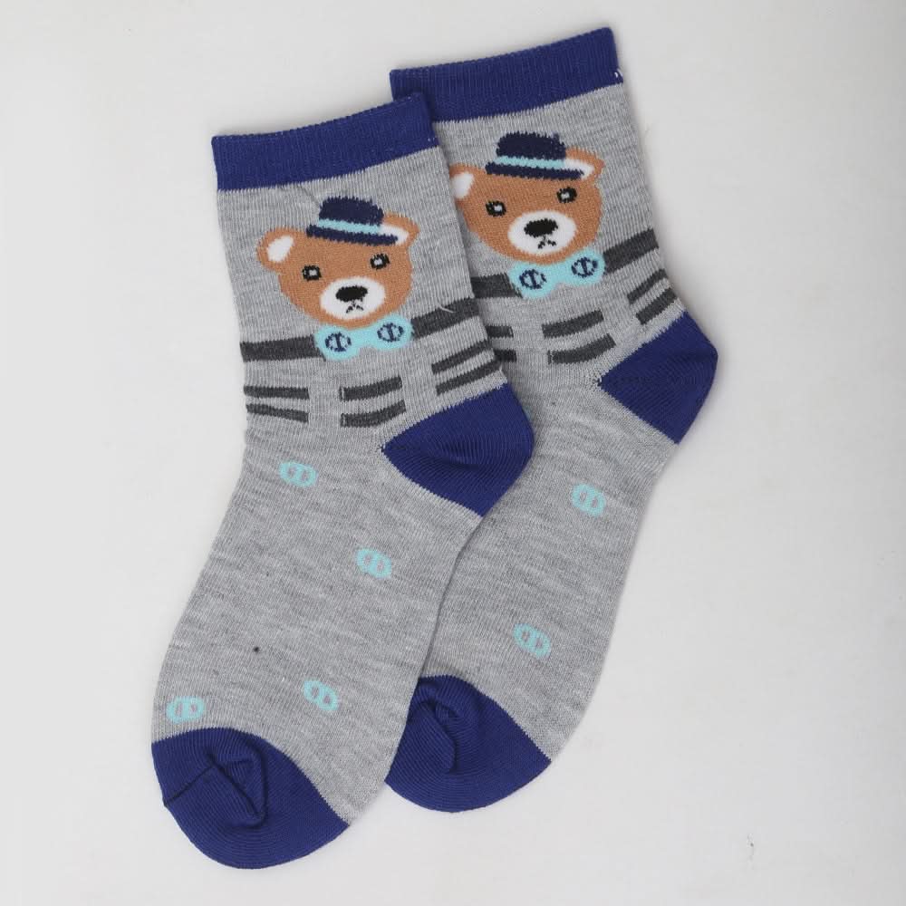 Boys Fancy Socks - Light Grey, Kids, Boys Socks, Chase Value, Chase Value