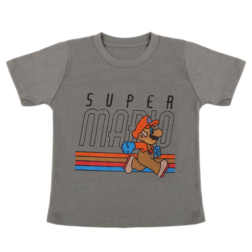 Boys Half Sleeves T-Shirt - Grey, Boys T-Shirts, Chase Value, Chase Value