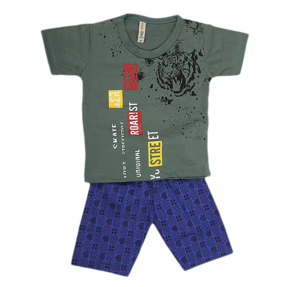 Boys Half Sleeves 2 Piece Suit - Green, Kids, Boys Sets And Suits, Chase Value, Chase Value