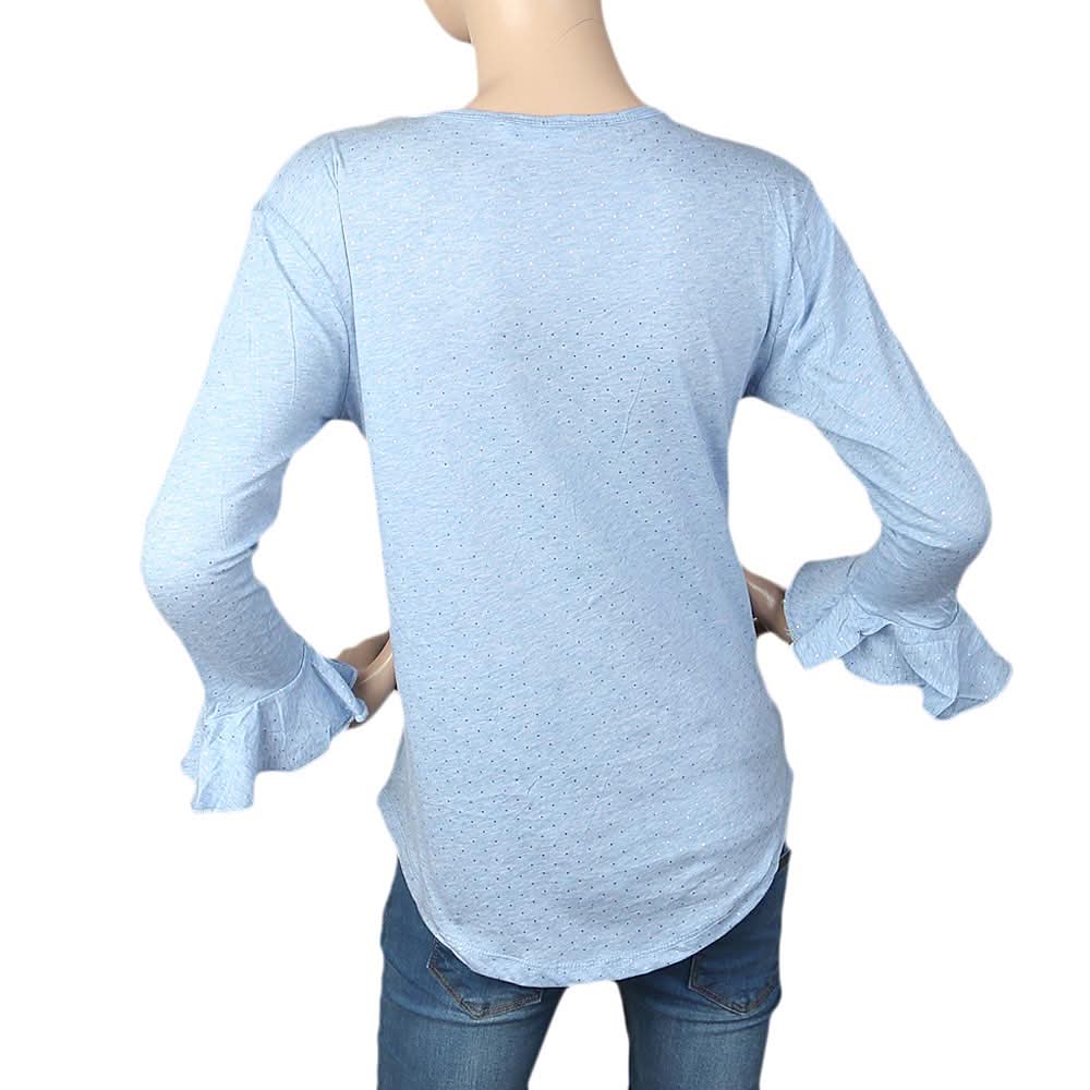 Women's Full Sleeves Western Top - Blue, Women, T-Shirts And Tops, Chase Value, Chase Value