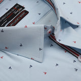 Men's Printed Business Casual Shirt - Sky Blue, Men, Shirts, Chase Value, Chase Value