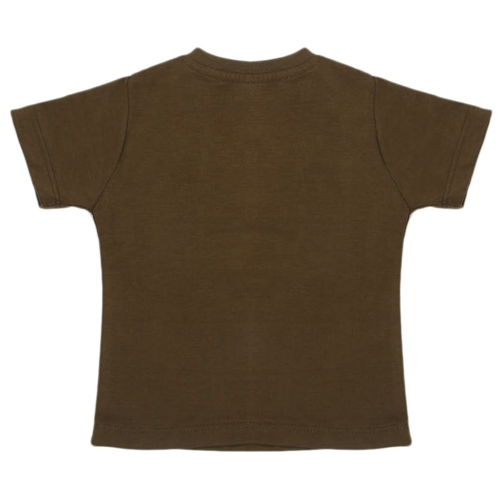 Boys Half Sleeves T-Shirt - Olive Green, Boys T-Shirts, Chase Value, Chase Value