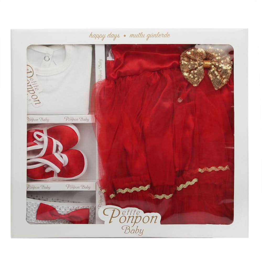 Newborn Girls Gift Set - Red, Kids, Newborn Girls Sets And Suits, Chase Value, Chase Value