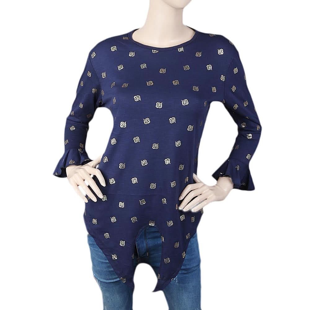 Women's Full Sleeves Western Top - Navy Blue, Women, T-Shirts And Tops, Chase Value, Chase Value