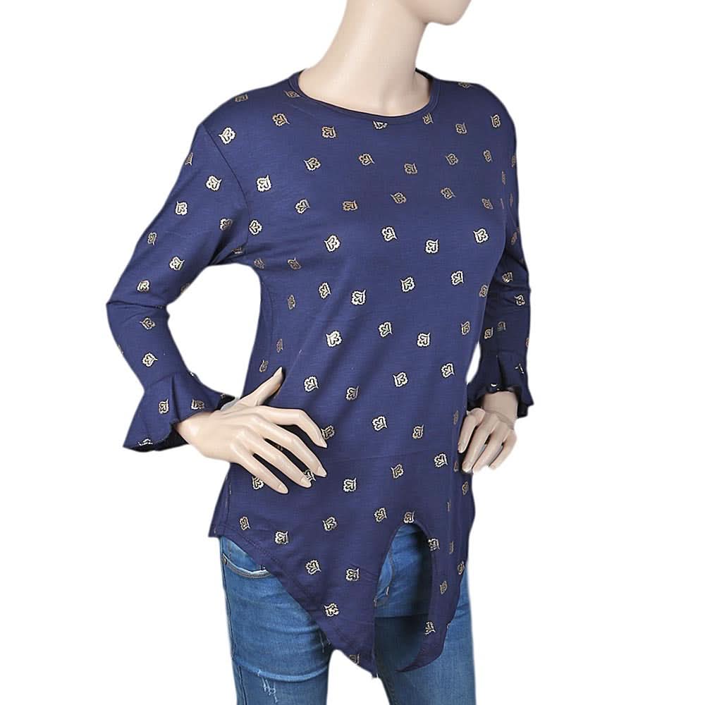 Women's Full Sleeves Western Top - Navy Blue, Women, T-Shirts And Tops, Chase Value, Chase Value