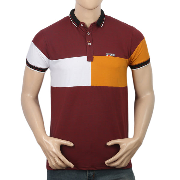 Men's Half Sleeves Polo T-Shirt - Maroon, Men, T-Shirts And Polos, Chase Value, Chase Value