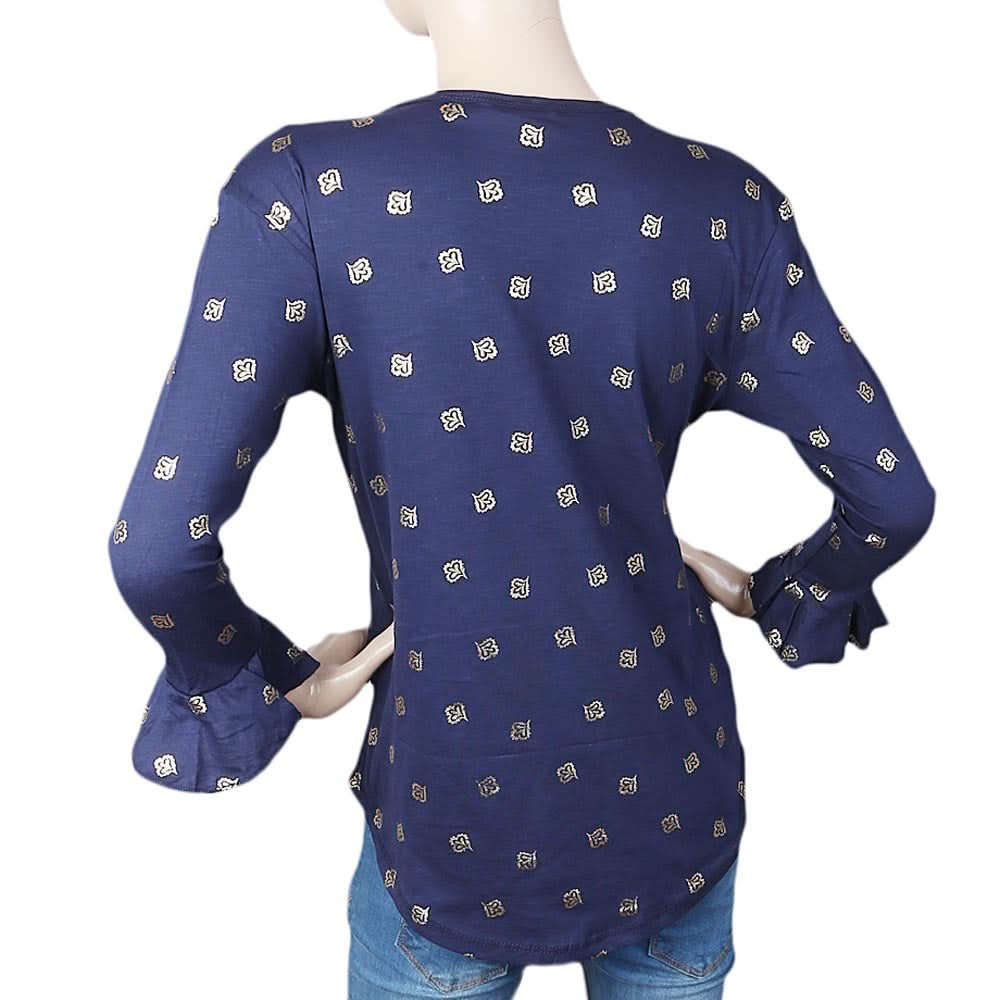 Women's Full Sleeves Western Top - Navy Blue, Women, T-Shirts And Tops, Chase Value, Chase Value