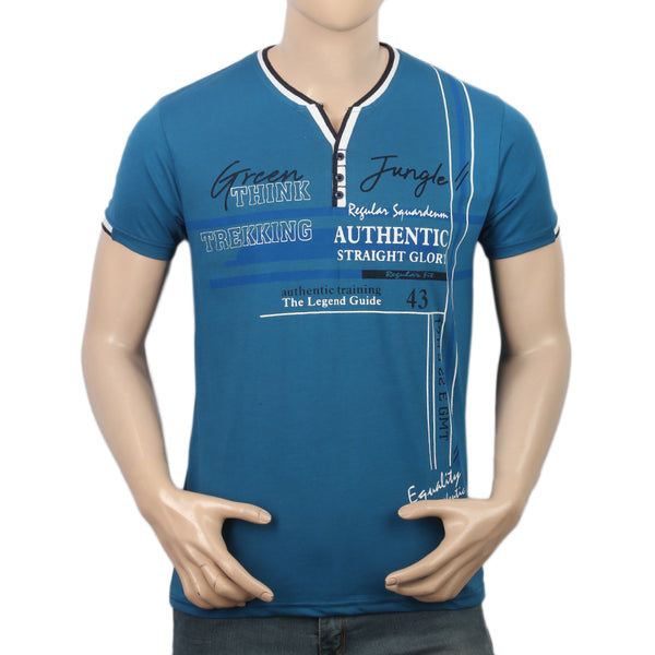 Men's Half Sleeves T-Shirt - Blue, Men, T-Shirts And Polos, Chase Value, Chase Value