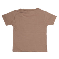 Newborn Boys Printed Half Sleeves T-Shirt - Brown, Kids, NB Boys Shirts And T-Shirts, Chase Value, Chase Value