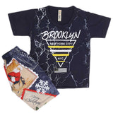 Boys Half Sleeves 2 Piece Suit - Navy Blue, Kids, Boys Sets And Suits, Chase Value, Chase Value