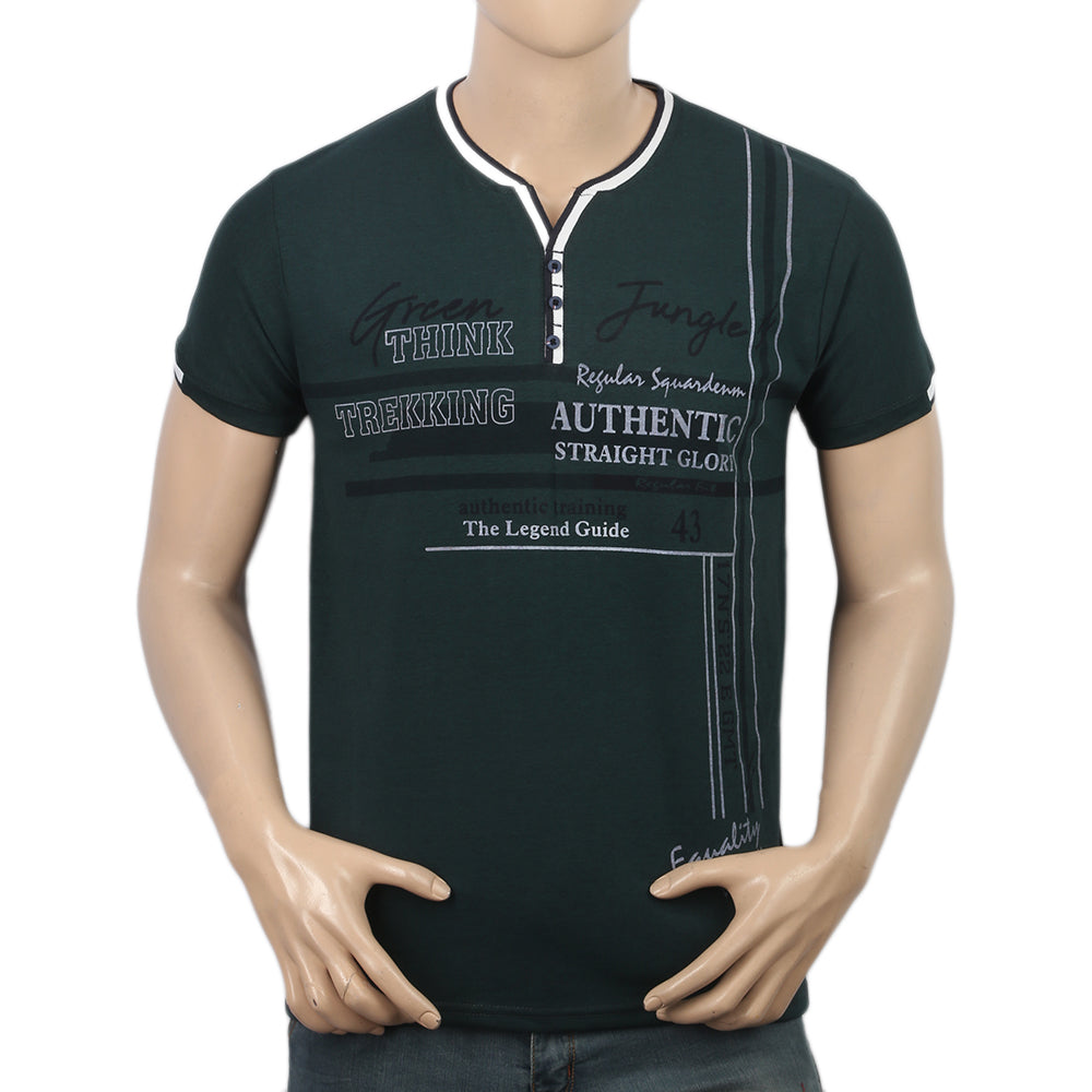 Men's Half Sleeves T-Shirt - Green, Men, T-Shirts And Polos, Chase Value, Chase Value